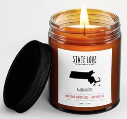Massachusetts State Love Candle - Jackson and Wyatt, Inc