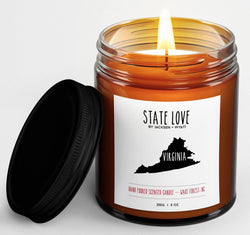Virginia State Love Candle - Jackson and Wyatt, Inc