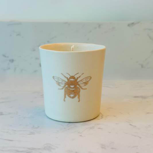Gold Honey Bee Candle