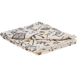 Bee And Leaf Floral Throw Blanket