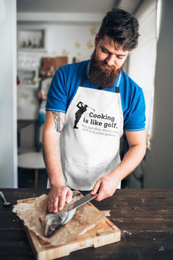 Cooking Is Like Golf - Funny Apron - Jackson and Wyatt, Inc