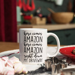 Here Comes Amazon Christmas Mug - Jackson and Wyatt, Inc
