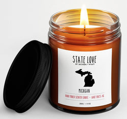 Michigan State Love Candle - Jackson and Wyatt, Inc