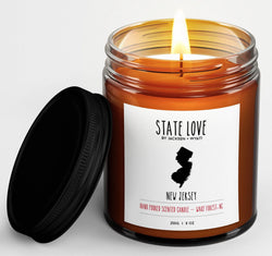 New Jersey  State Love Candle - Jackson and Wyatt, Inc
