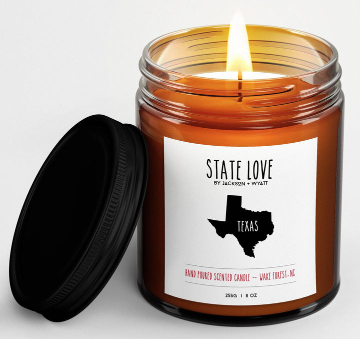 Texas State Love Candle - Jackson and Wyatt, Inc