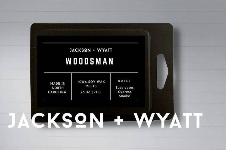 Woodsman Scented Wax Melts Organic Hand Made 100% soy toxin free wax melt burner wax melt warmer Masculine scent - Jackson and Wyatt, Inc